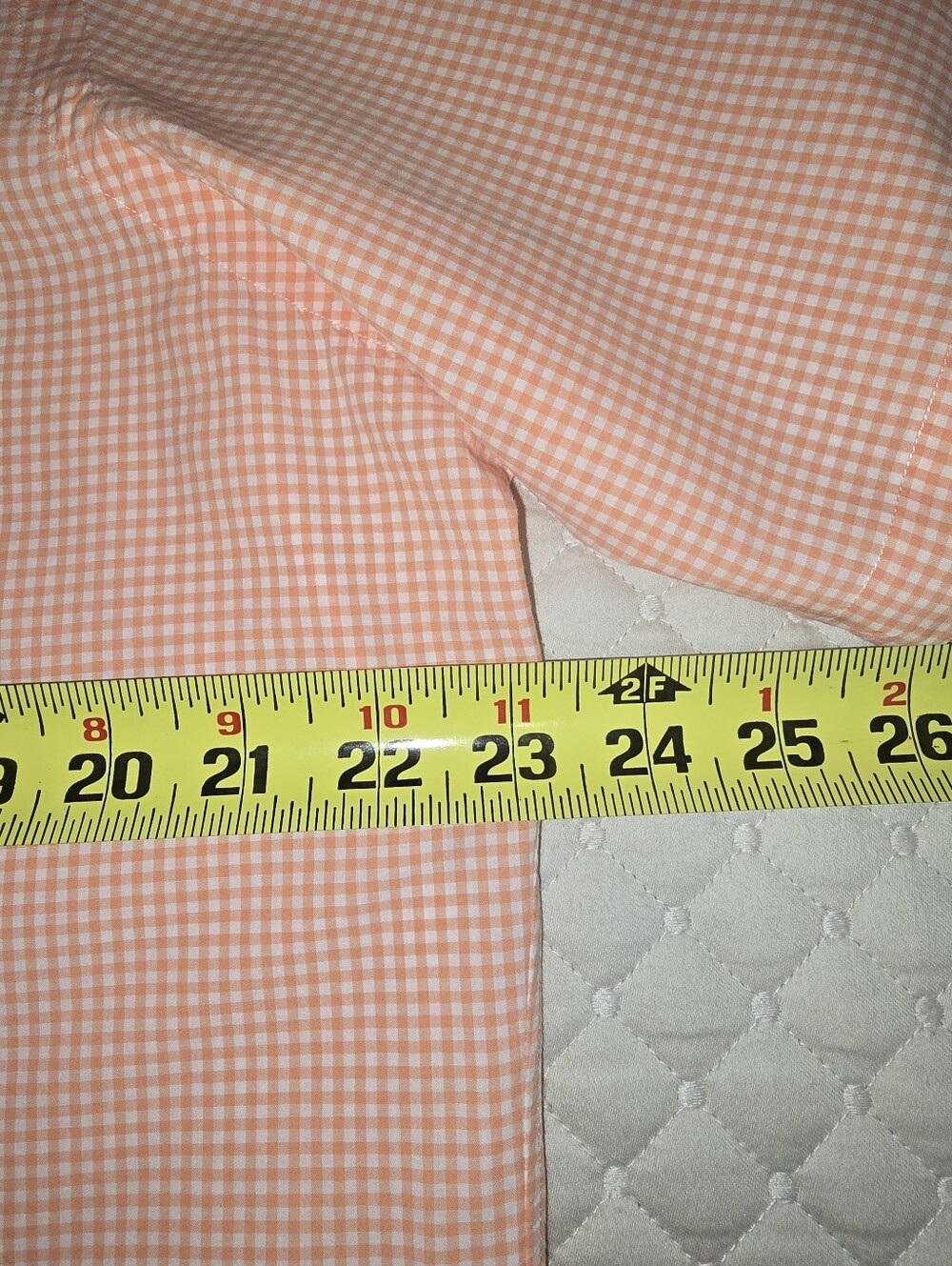 Lg - Ralph Lauren Orange Gingham Button-Down Men's Shirt. (PRISTINE CONDITION) - Picture 4 of 6